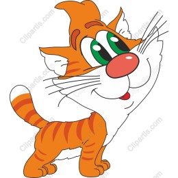 Cartoon Cat - Adorable and Playful