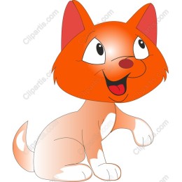 Charming Cartoon Orange Cat