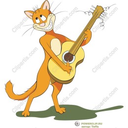 Cheerful Cat Guitarist
