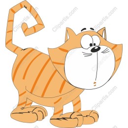 Charming Cartoon Orange Cat