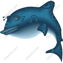 Charming Blue Dolphin