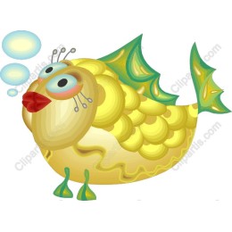 Whimsical Golden Fish