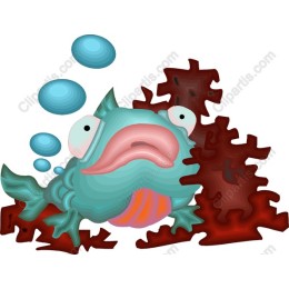 Whimsical Fish in Coral