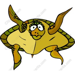 Cartoon Turtle - Whimsical Ocean Life Art
