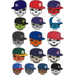Baseball Skull Clipart Bundle - Edgy for ers