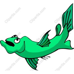 Playful Green Fish