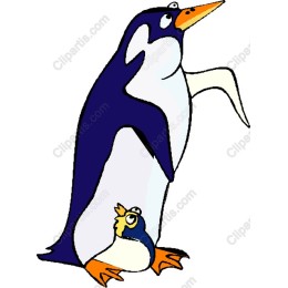 Adorable Penguin with Chick