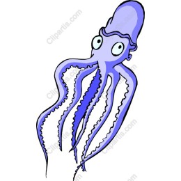 Whimsical Blue Octopus