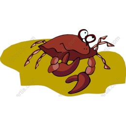 Whimsical Cartoon Crab