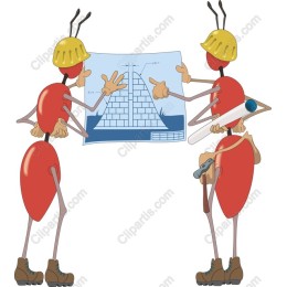 Ants Teamwork Construction Blueprint