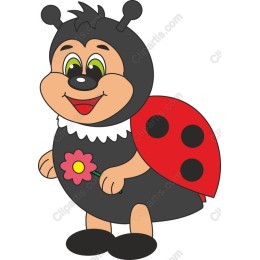 Cheerful Ladybug Character