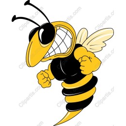 Energetic Cartoon Bee