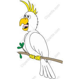Playful Cartoon Cockatoo