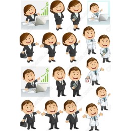 Professional Cartoon Character Set