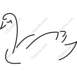 Elegant Swan - Minimalistic Line Art