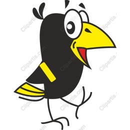 Playful Cartoon Bird