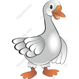 Charming Cartoon Goose