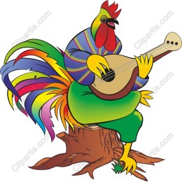 Vibrant Rooster Musician