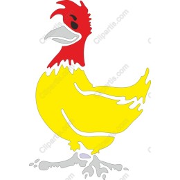 Playful Cartoon Chicken