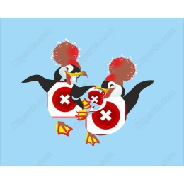 Whimsical Penguin Duo