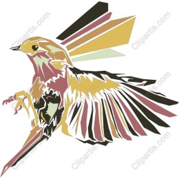 Stylized Bird in Flight