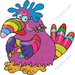 Whimsical Colorful Bird