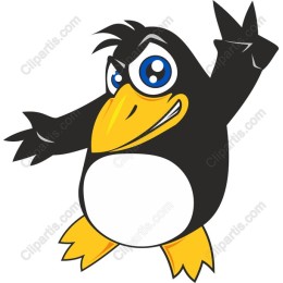 Cheerful Cartoon Penguin