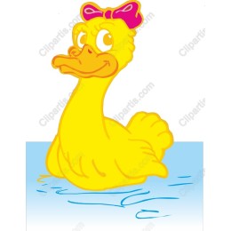 Charming Yellow Duck with Pink Bow