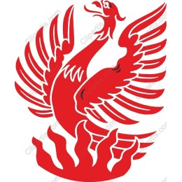 Vibrant Red Phoenix