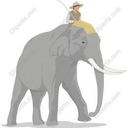 Majestic Elephant with Rider
