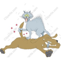Funny Cat and Dog Cartoon