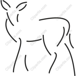 Minimalist Deer Line Art