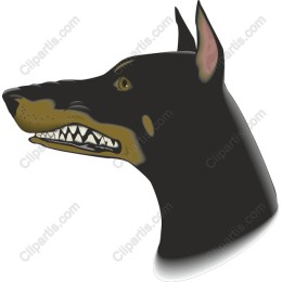 Fierce Doberman Head