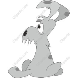 Whimsical Grey Dog