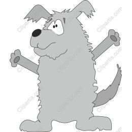 Playful Gray Dog