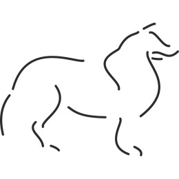 Minimalist Dog Outline