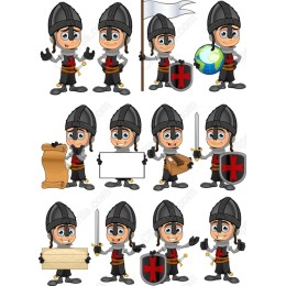 Cartoon Knight Set