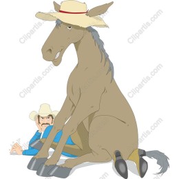 Whimsical Cowboy and Cheeky Horse