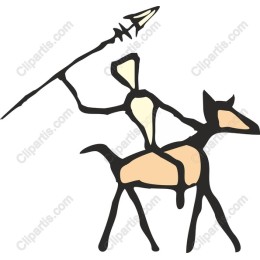 Prehistoric Hunter and Animal
