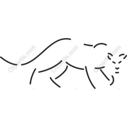 Minimalist Lion Line Art