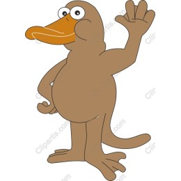 Cheerful Cartoon Platypus