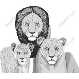 Majestic Lion Family