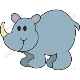 Cute Cartoon Rhinoceros