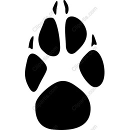 Black Paw Print