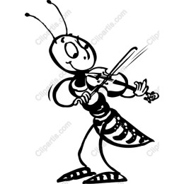 Whimsical Ant Violin Player
