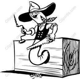 Whimsical Woodworm Cowboy