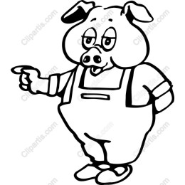 Charming Cartoon Pig