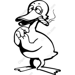 Quirky Cartoon Duck