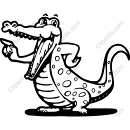 Charming Cartoon Crocodile