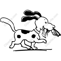 Playful Dog with Newspapers